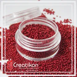 23 mikrokulki czerwone 1.0 - 1.5 mm metalizowane (20g)