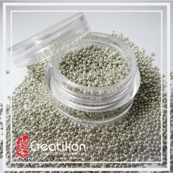 24 mikrokulki srebrne 1.0 - 1.5 mm metalizowane (20g)