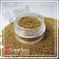 25 mikrokulki złote 1.0 - 1.5 mm metalizowane (20g)