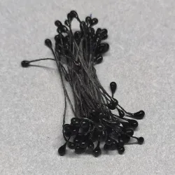 001 pręciki 3 mm czarne perłowe