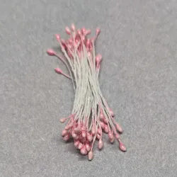 071 pręciki 2 mm perłowe jasny różowy
