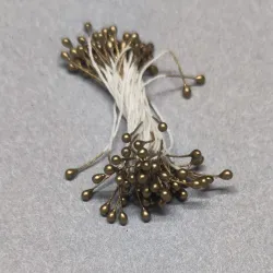 075 pręciki 3 mm perłowe złote