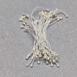 078 pręciki 3 mm perłowe biały