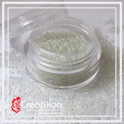 12 mikrokulki przezroczyste tęczowe 1.0 - 1.5 mm (20g)