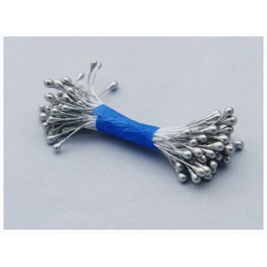 pręciki srebrne 3 mm perłowe