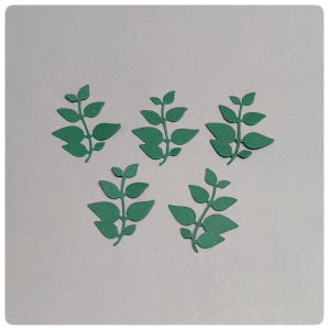 listki-1 wykrojnikowe ciemny zielony papierowe (5 szt)