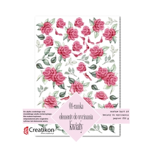 01- roze różowe ramka - papier 250g