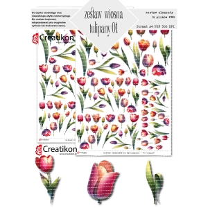 wiosna - tulipany - zestaw 01 - PNG/PDF