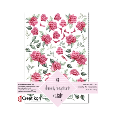 01- roze różowe - papier 250g