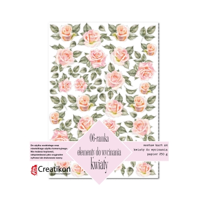 06- roze-brzoskwinia ramka - papier 250g