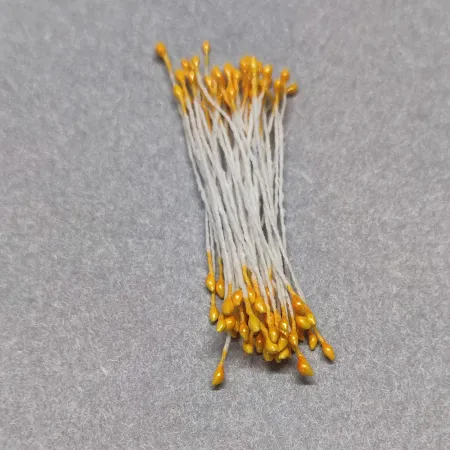 029 pręciki 2 mm perłowe ciemny żółty