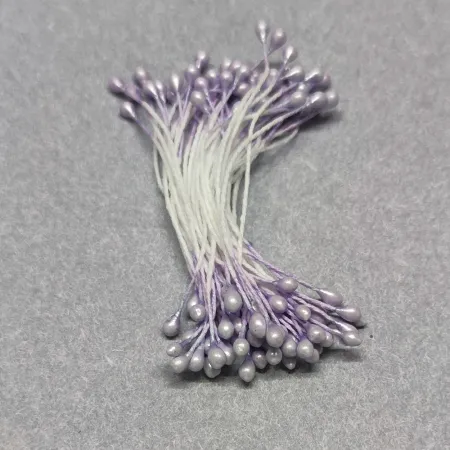 037 pręciki 3 mm perłowe lawenda