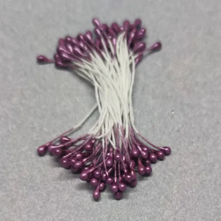 073 pręciki 3 mm perłowe śliwkowy