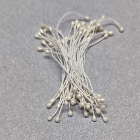 078 pręciki 3 mm perłowe biały