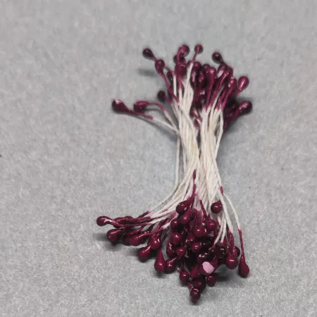 082 pręciki 3 mm perłowe bordowy