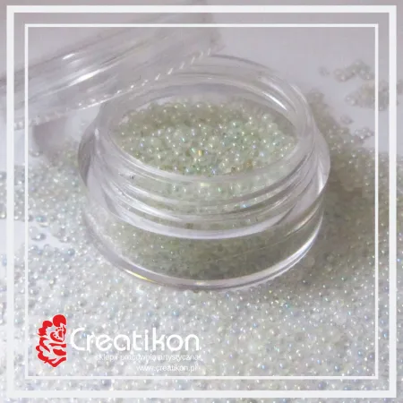 12 mikrokulki przezroczyste tęczowe 1.0 - 1.5 mm (20g)